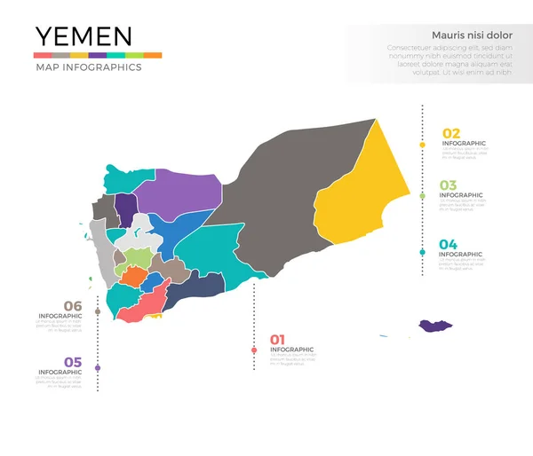 Karte des Jemen — Stockvektor