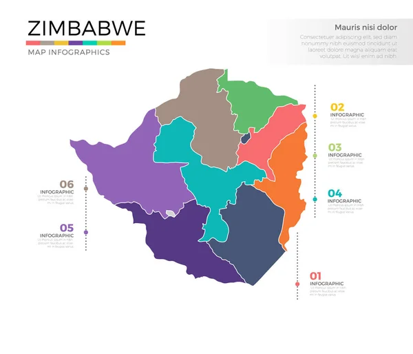 Zimbabwe landkarte — Stockvektor