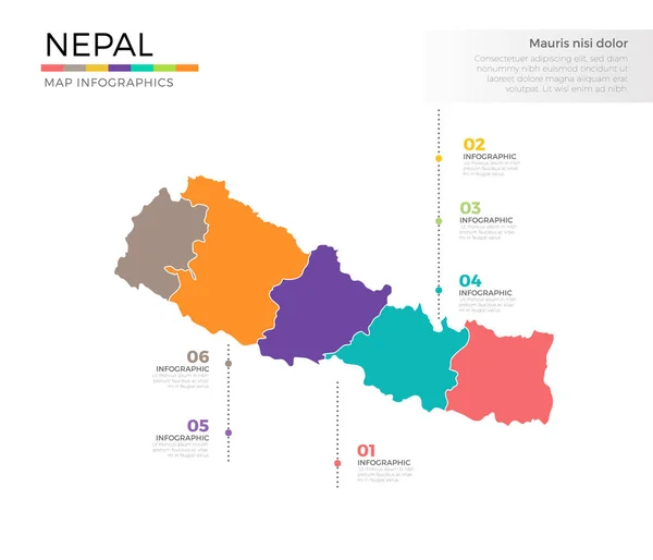 Nepal-Landkarte — Stockvektor