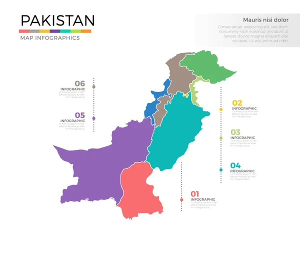 Pakistan landkarte — Stockvektor