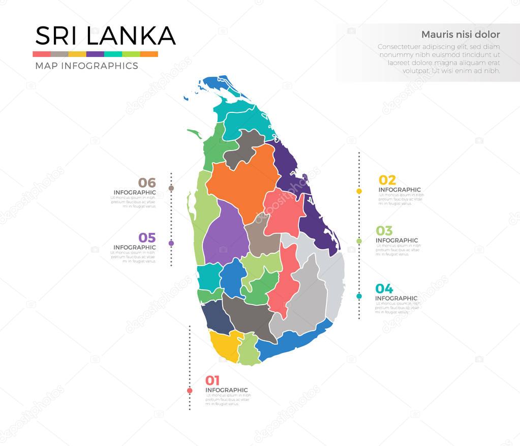 Sri Lanka country map 