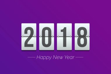 2018 yeni yıl vektör grafik tasarım çizim