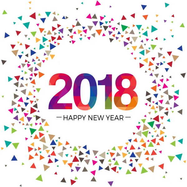 2018 yeni yıl vektör grafik tasarım çizim