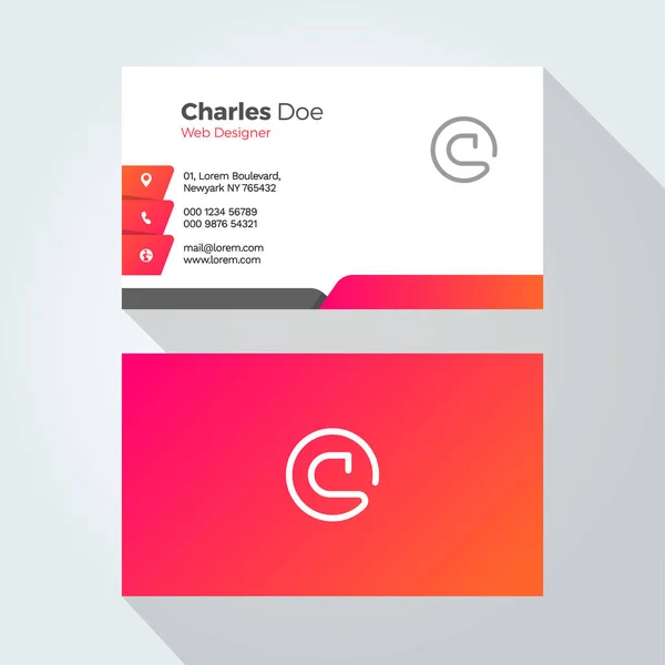 Brief Moderne Minimale Abstracte Alfabet Business Card Ontwerpsjabloon — Stockvector