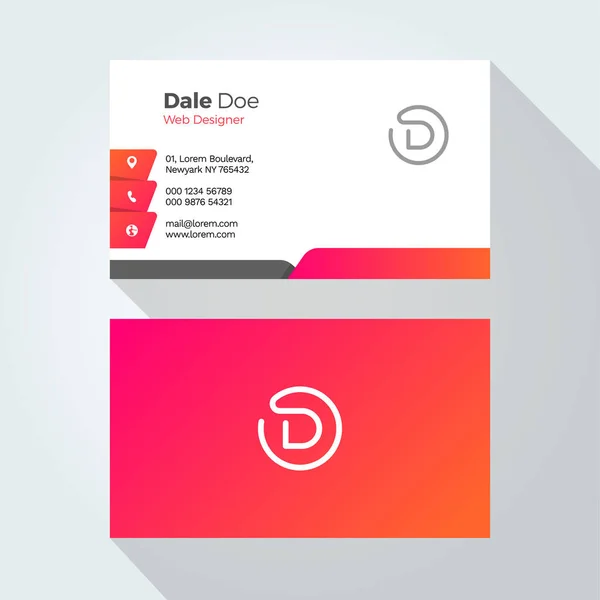 Brief Moderne Minimale Abstracte Alfabet Business Card Ontwerpsjabloon — Stockvector