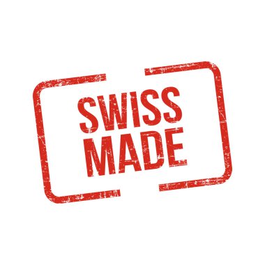  İsviçre yaptı. Vektör bayrak illüstrasyon tasarım damga etiket