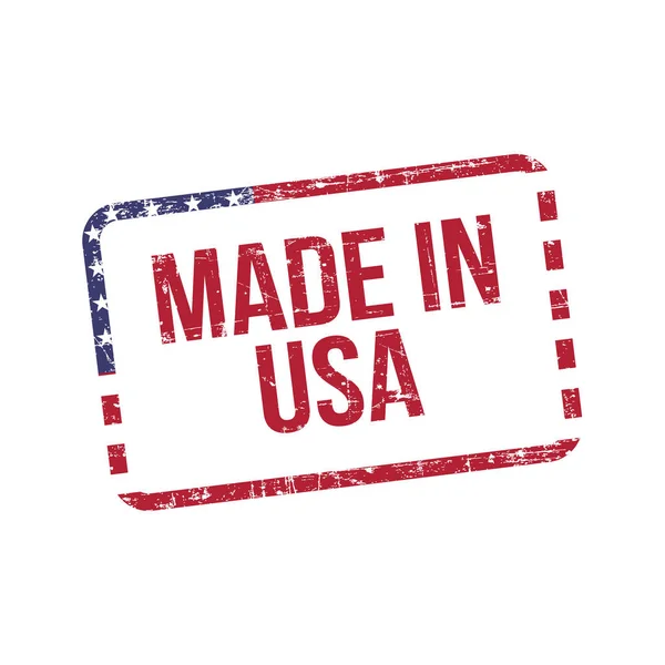 Made Usa Etykietę Stempel Wektor Flaga Ilustracja Projektowania — Wektor stockowy