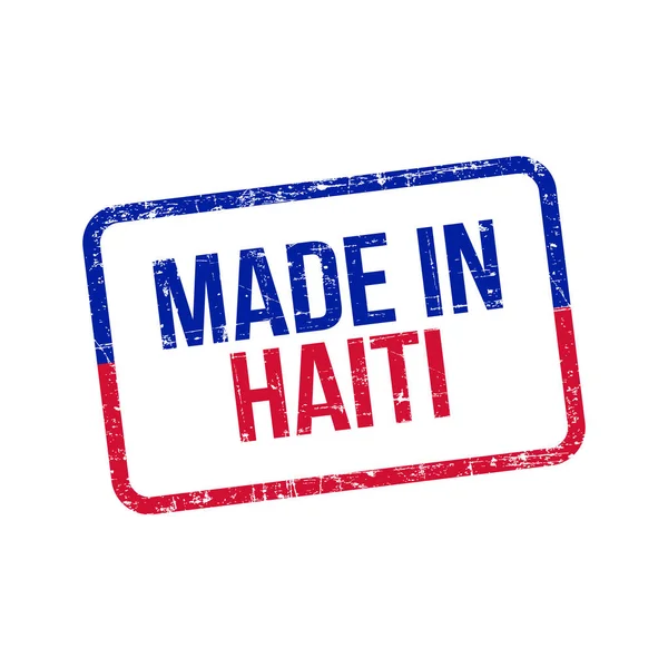  Haiti'de yaptı. Vektör bayrak illüstrasyon tasarım damga etiket