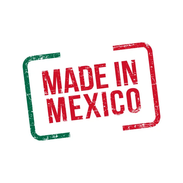 Сделано Мексике Этикетка Векторного Флага — стоковый вектор
