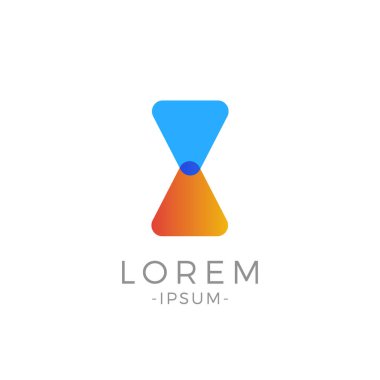 Ben ilk harf logo. Soyut Modern duo sesi tipografi vektör tasarım şablonu
