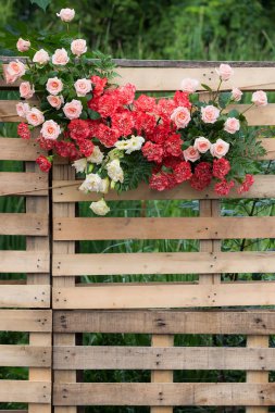 Düğün sahne ve olay için güzel çiçekler arka plan