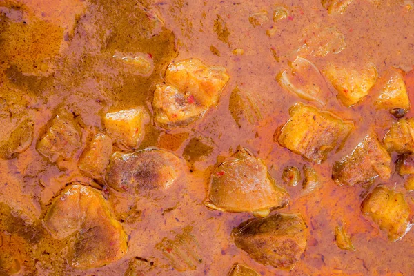 Close up stile musulmano pollo e patate al curry o cozze di pollo — Foto Stock