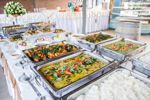 Many kind of Thai food in party — Stock Photo, Image