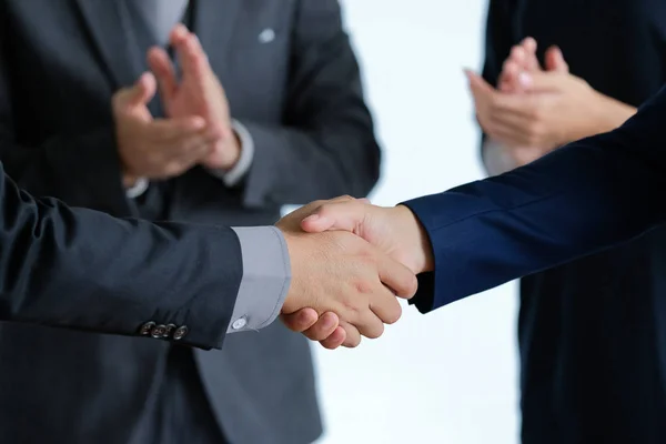 Portrait Of Multiracial Businesspeople Brainstorming In Meeting — Stock Photo, Image