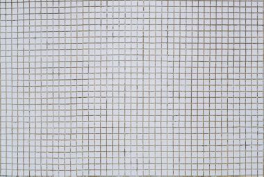 Mozaik fayansların geniş kare, pürüzsüz dokusu