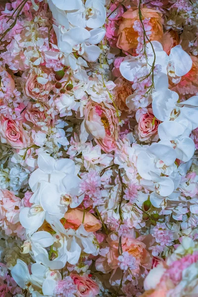 Düğün sahnesi için güzel çiçek arkaplanı