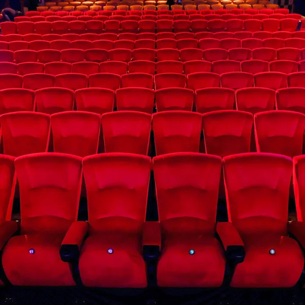 Empty red chair in the cinema  seats. — Stock Photo, Image