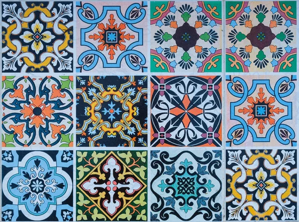 Ceramic tiles patterns from Portugal. — Stock Photo, Image