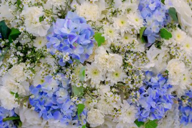 Çiçekler çok güzel arka plan düğün sahne dekorasyon için