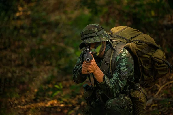 Rangers Del Ejército Tailandia Durante Operación Militar — Foto de Stock