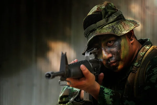 Tentara Thailand Ranger Selama Operasi Militer — Stok Foto