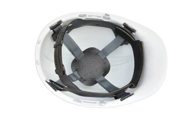 Beyaz kaskın içinde.