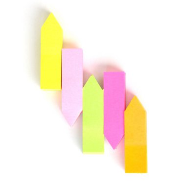 Renkli ok not çubuğu