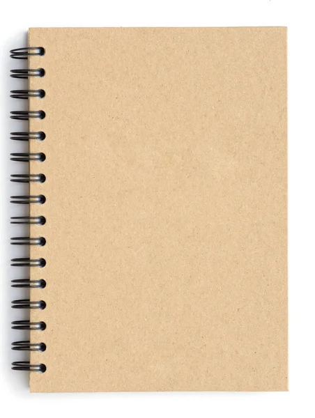 Reciclar Notebook Fundo Branco — Fotografia de Stock