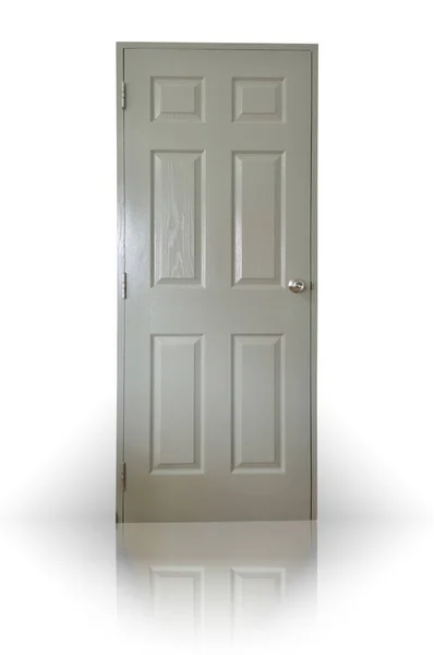 影のある灰色の木製のドア — ストック写真