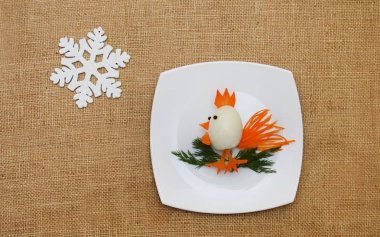 tuval üzerinde horoz-2017 bir sembolü