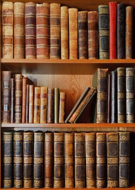 Raflar ile antika kitap kütüphane
