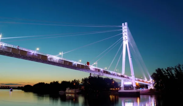 Освещение моста, Тюмень — стоковое фото