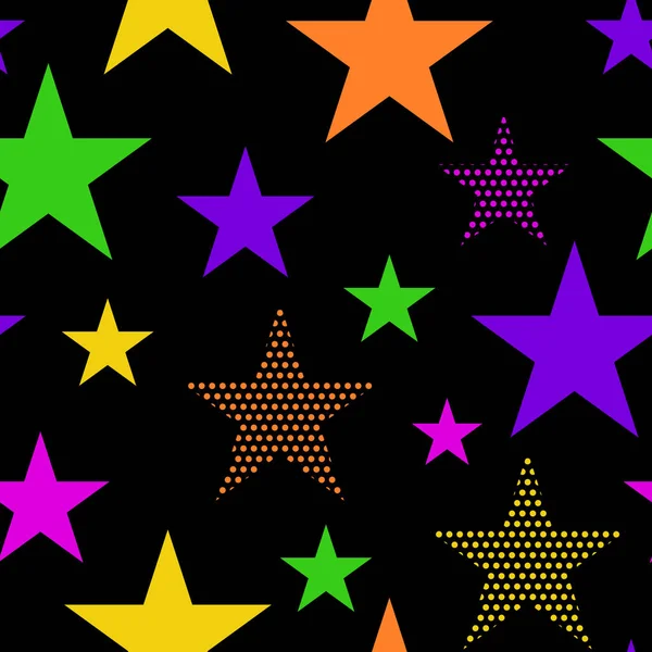 Färgglada stjärnor mönster — Stock vektor