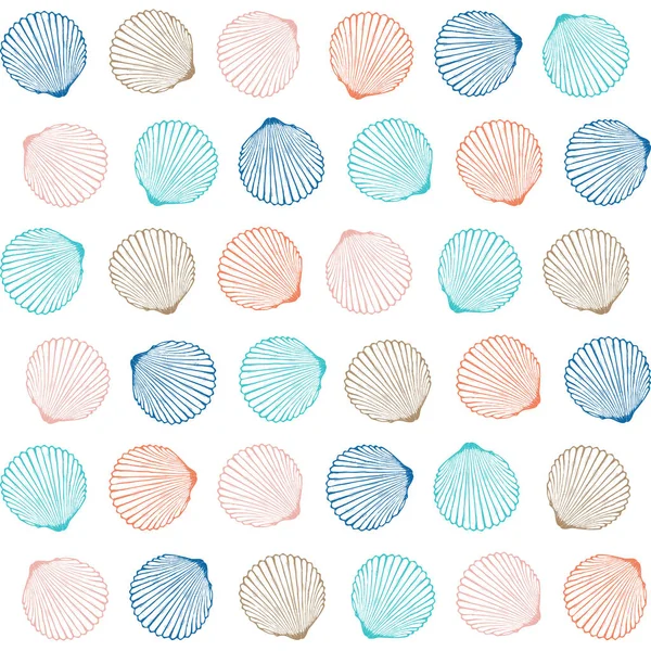 Shells_pattern 5-05 — Stockvector