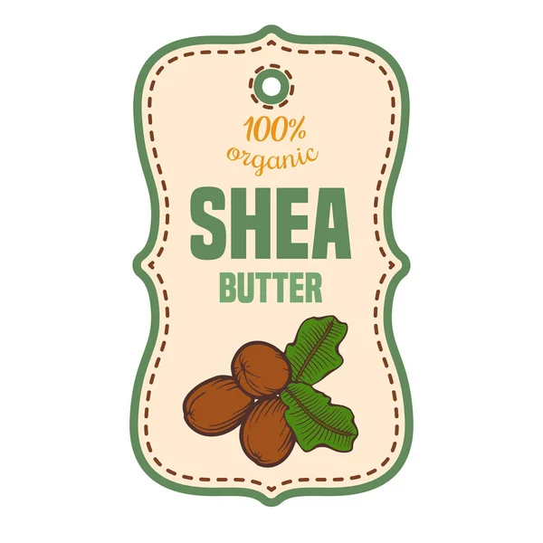 Shea butter label — Stock Vector