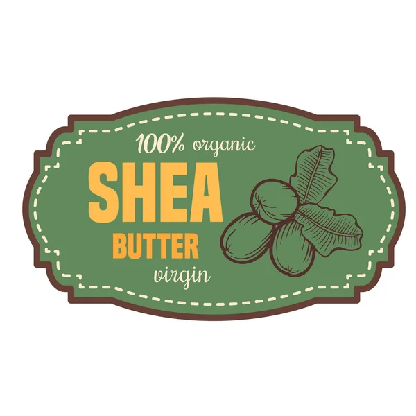 Shea boter label — Stockvector