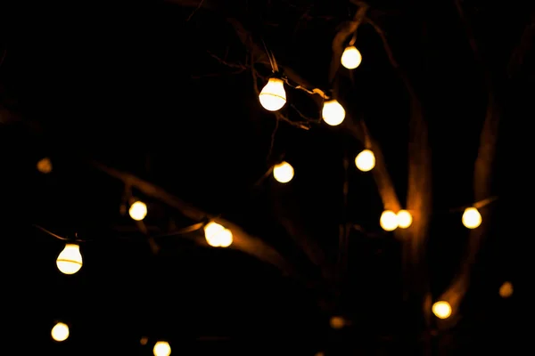 Luzes de Natal ou decoração de Natal fundo — Fotografia de Stock