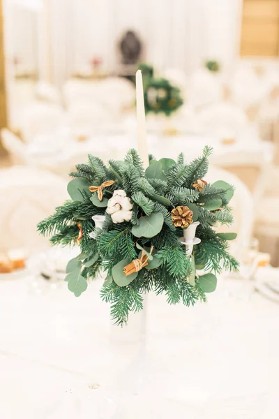 Ziyafet düğün tablo kış ayarlama dekore edilmiş