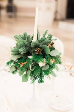 Ziyafet düğün tablo kış ayarlama dekore edilmiş