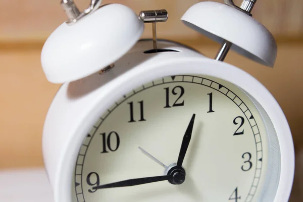 White retro alarm clock — Stock Photo, Image
