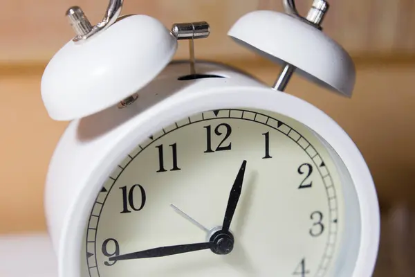 White retro alarm clock — Stock Photo, Image