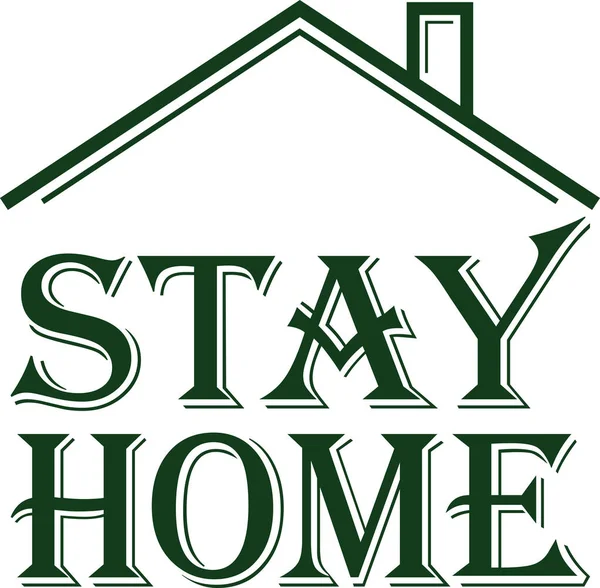 Das Stay Home Logo — Stockvektor