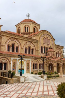 Thessaloniki, Greece - February 12 2020: temples in Thessaloniki