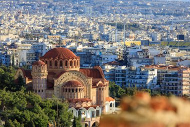 Thessaloniki, Greece - February 12 2020: temples in Thessaloniki