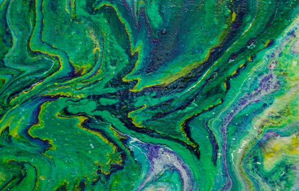 abstract painting in green colors