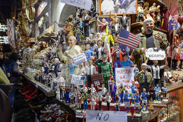 Handmade figurines and painted, famous people.