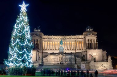 Vittoriano'ya veya sunak Noel döneminde, vatanın.