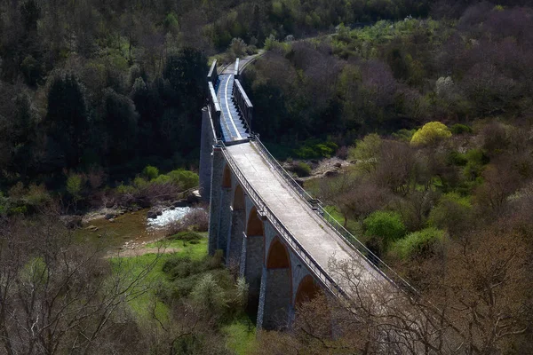Eski terkedilmiş tren Köprüsü — Stok fotoğraf