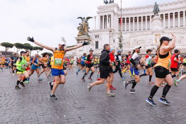 Roma 23 maraton katılan sporcular