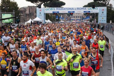 Maraton sporcular ayrılışı